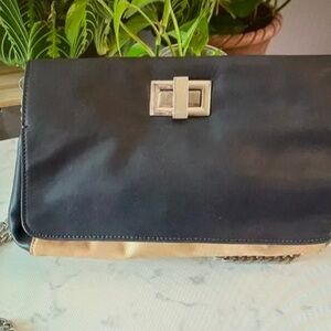Zara Black and Tan Satchel